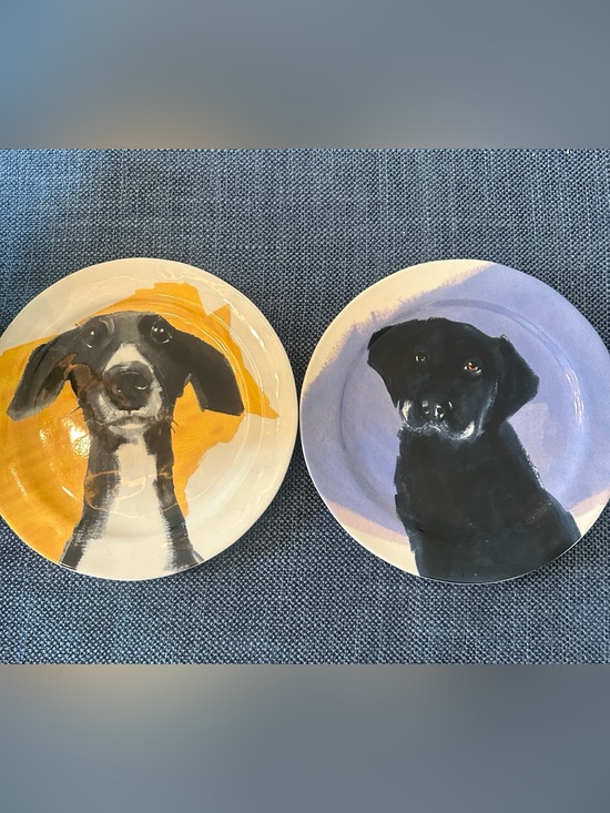 Anthropologie Other - Anthropologie Sally Muir Dog-a-Day Dessert Plates (2)